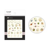 Наклейки для дизайна ногтей ЗD №4844, ruNail