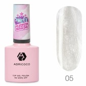 Закрепитель для гель-лака ADRICOCO Sweet Top, перламутровый №05 - освежающий ментос, 8 мл