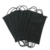 Маски одноразовые 4-слойные черные 50шт(уп) Маски одноразовые 4-слойные черные 50шт(уп)