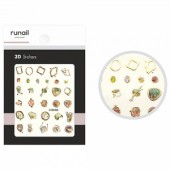 Наклейки для дизайна ногтей ЗD №4842, ruNail