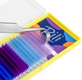 Ресницы цветные Rili Shake Indigo - 16 линий - MIX D.10 10-13мм