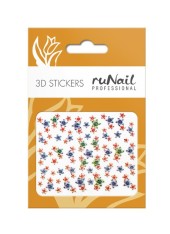 Наклейки для дизайна ногтей 3D (цветы), №1700, ruNail