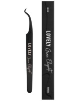 Пинцет для наращивания ресниц Lovely NanoFiber, серия Grace Elegante Black, тип L 5 мм с изгибом Пинцет для наращивания ресниц Lovely NanoFiber, серия Grace Elegante Black, тип L 5 мм с изгибом