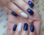Найклейка гибкая Flower nail dried flowers(сеточка синяя) Найклейка гибкая Flower nail dried flowers(сеточка синяя)