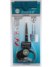 Ножницы маникюрные для ногтей с ручной заточкой(серебряные), Zinger zo-B-105-S-SH Ножницы маникюрные для ногтей с ручной заточкой(серебряные), Zinger zo-B-105-S-SH