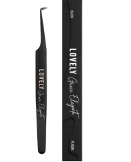 Пинцет для наращивания ресниц Lovely NanoFiber, серия Grace Elegante Black, тип Г 5 мм Пинцет для наращивания ресниц Lovely NanoFiber, серия Grace Elegante Black, тип Г 5 мм