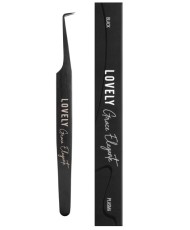 Пинцет для наращивания ресниц Lovely NanoFiber, серия Grace Elegante Black, тип Г 7 мм Пинцет для наращивания ресниц Lovely NanoFiber, серия Grace Elegante Black, тип Г 7 мм