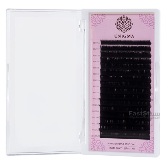 Черные ресницы Enigma 0,085/D+/8 mm + (16 линий)