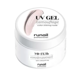 Камуфлирующий УФ-гель (цвет: сияющий нюд), 15 г №4073, ruNail Камуфлирующий УФ-гель (цвет: сияющий нюд), 15 г №4073, ruNail