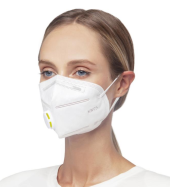 Респиратор защитная маска с клапаном выдоха KN95 (FFP2) Респиратор защитная маска с клапаном выдоха KN95 (FFP2)