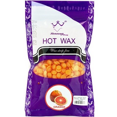 Воск HOT WAX Konsung Beauty, 100 гр. оранж