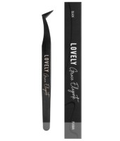 Пинцет для наращивания ресниц Lovely NanoFiber, серия Grace Elegante Black, тип Сапожок Пинцет для наращивания ресниц Lovely NanoFiber, серия Grace Elegante Black, тип Сапожок