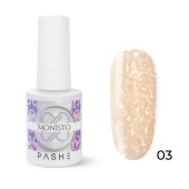 Камуфлирующая база с прозрачной перламутровой слюдой Monisto Base №3, PASHE, 9 мл