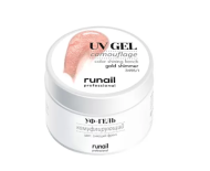 Камуфлирующий УФ-гель (цвет: Золотой сияющий френч), 15 г №3455/1, ruNail Камуфлирующий УФ-гель (цвет: Золотой сияющий френч), 15 г №3455/1, ruNail