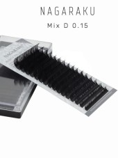 Ресницы Nagaraku черные, миксы 0.15, D, 7-15mm, 16 линий Ресницы Nagaraku черные, миксы 0.15, D, 7-15mm, 16 линий