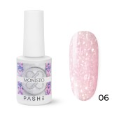 Камуфлирующая база с прозрачной перламутровой слюдой Monisto Base №6, PASHE, 9 мл
