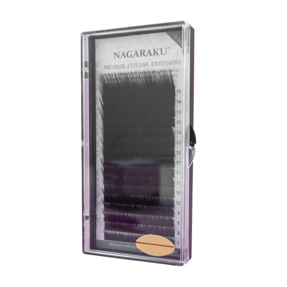 Ресницы Nagaraku черные, L - миксы 0.12, L, 7-15mm, 20 линий Ресницы Nagaraku черные, L - миксы 0.12, L, 7-15mm, 20 линий