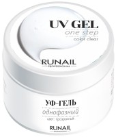 Однофазный УФ-гель (цвет: Прозрачный), 15 г №3443, ruNail Однофазный УФ-гель (цвет: Прозрачный), 15 г №3443, ruNail