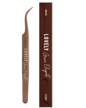 Пинцет для наращивания ресниц Lovely NanoFiber, серия Grace Elegante Bronze, тип Изогнутый Пинцет для наращивания ресниц Lovely NanoFiber, серия Grace Elegante Bronze, тип Изогнутый