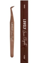 Пинцет для наращивания ресниц Lovely NanoFiber, серия Grace Elegante Bronze, тип Круглый сапожок Пинцет для наращивания ресниц Lovely NanoFiber, серия Grace Elegante Bronze, тип Круглый сапожок