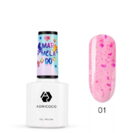 Неоновый гель-лак ADRICOCO Marmelado с разноцветной слюдой №1 розовое конфетти, 8 мл