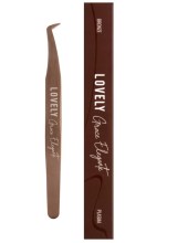 Пинцет для наращивания ресниц Lovely NanoFiber, серия Grace Elegante Bronze, тип Мини-сапожок¶ Пинцет для наращивания ресниц Lovely NanoFiber, серия Grace Elegante Bronze, тип Мини-сапожок¶