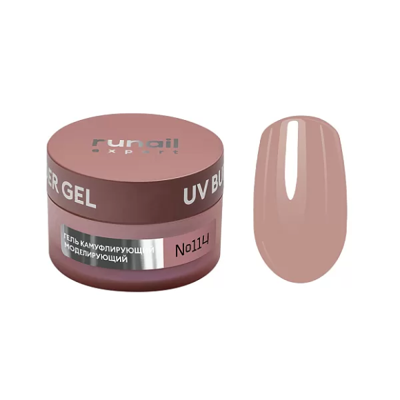 Гель моделирующий UV BUILDER GEL Runail Expert №114, 50г банка Гель моделирующий UV BUILDER GEL Runail Expert №114, 50г банка