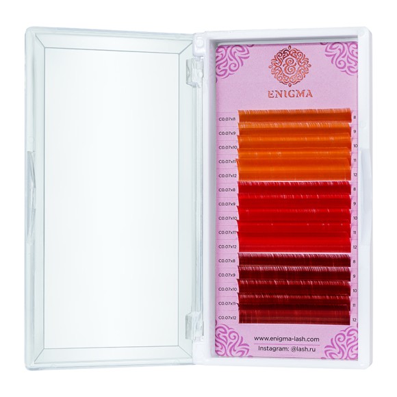 Цветные ресницы Enigma микс Hot sunset Цветные ресницы Enigma микс Hot sunset