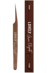 Пинцет для наращивания ресниц Lovely NanoFiber, серия Grace Elegante Bronze, тип Прямой с изгибом Пинцет для наращивания ресниц Lovely NanoFiber, серия Grace Elegante Bronze, тип Прямой с изгибом