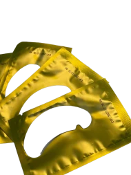 Патчи для наращивания ресниц (золотые) с вырезом, 50 пар Патчи для наращивания ресниц (золотые) с вырезом, 50 пар