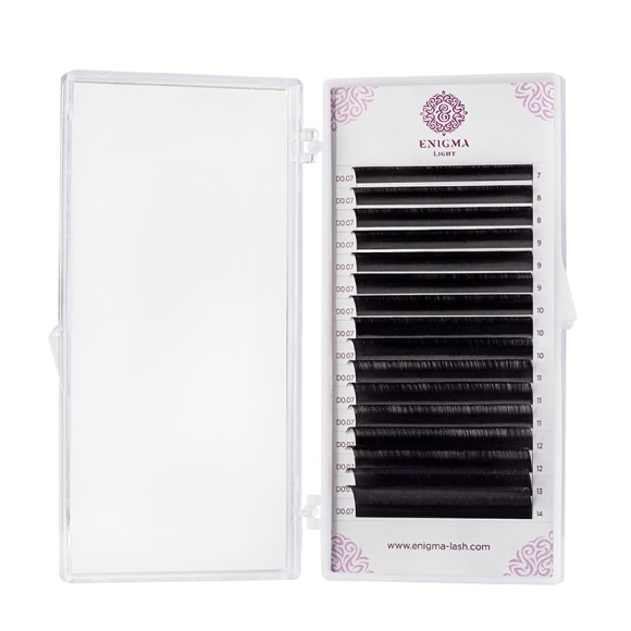 Черные ресницы Enigma light 0,07/M/14 mm (16 линий)