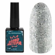 Гель-лак TNL «Слово Мастера», с глиттером №01 – седая ночь, (10 мл)