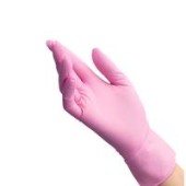 Перчатки нитриловые Benovy розовые Перчатки нитриловые Benovy розовые