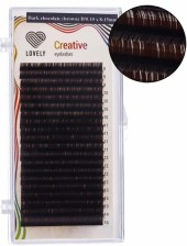 Ресницы Lovely "темный шоколад"- 20 линий - MIX C 0.15 8-15мм