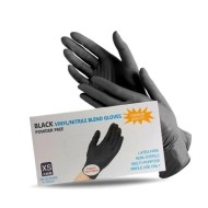 Перчатки Wally Plastic черные - размер XS , 100 шт. (50 пар) Перчатки Wally Plastic черные - размер XS , 100 шт. (50 пар)