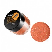 Цветная акриловая пудра (с блестками, оранжевый, Sparkling Orange), 7,5г №0040, ruNail