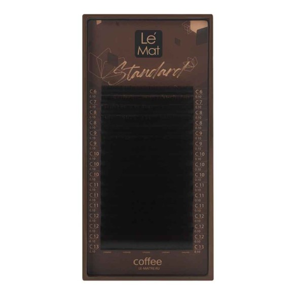 Ресницы коричневые Arabica Le Maitre "Standard Coffee" 16 линий C 0.10 07 mm Ресницы коричневые Arabica Le Maitre "Standard Coffee" 16 линий C 0.10 07 mm