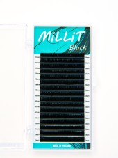 Черные ресницы Millit M 0.10 15мм 16 линий Черные ресницы Millit M 0.10 15мм 16 линий