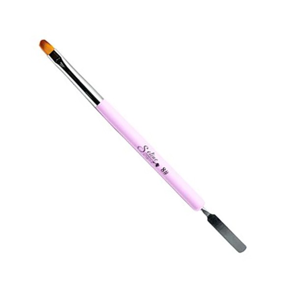 Кисть для полигеля со шпателем Soline Charms #8