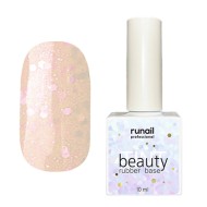 Каучуковая цветная база beautyTINT (glitter mix), 10 мл №6771, ruNail Каучуковая цветная база beautyTINT (glitter mix), 10 мл №6771, ruNail