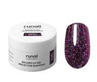 Моделирующий УФ-гель светоотражающий BUILDER UV GEL REFLECTIVE DIAMOND, 15г №9820, ruNail Моделирующий УФ-гель светоотражающий BUILDER UV GEL REFLECTIVE DIAMOND, 15г №9820, ruNail