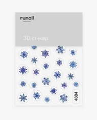 3D-стикер № 4884 "Снежинки" ruNail