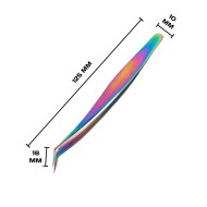 Пинцет для ресниц -L 45°, цвет хамелеон Пинцет для ресниц -L 45°, цвет хамелеон