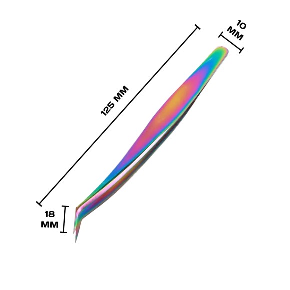 Пинцет для ресниц -L 45° размеры