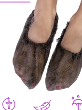 Носки одноразовые упаковка (50шт) в индивидуальной упаковке (черные) Носки одноразовые упаковка (50шт) в индивидуальной упаковке (черные)