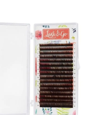 Омбре ресницы Lash&Go микс 0,10/C/7-14 mm "Коричневый" (16 линий)