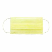 Маски медицинские 3-слойные с носовым фиксатором в п/э (желтые) 50шт Маски медицинские 3-слойные с носовым фиксатором в п/э (желтые) 50шт