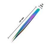 Пинцет для ресниц прямой, цвет хамелеон Пинцет для ресниц прямой, цвет хамелеон