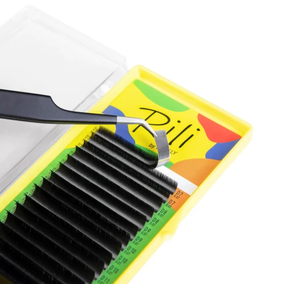Ресницы чёрные Rili "Lovely" C 0.07 10мм - 16 линий