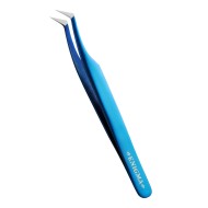 Пинцет L Enigma (Blue metallic) с ручной заточкой extra-sharp